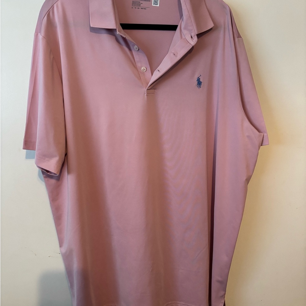 Polo by Ralph Lauren Men's Pink Performance Polo Shirt XL